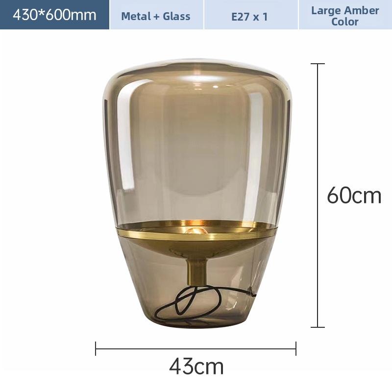 Milano Glow - Auron - N513 - Modern Minimalist Glass Table Lamp with Designer Aesthetic, Elegant Ambient Lighting for Contemporary Spaces - Living Room / Bedroom / Bedside / Hotel / Club Milano