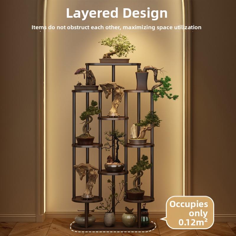 Timberra - Mirexa - ImperialZen Solid Wood Display Shelf - Tea Room / Living Room / Study Timberra