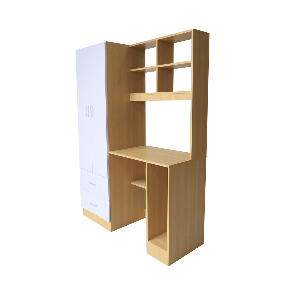 JUSTIN Laminated Study Table with Cabinet Furnigo