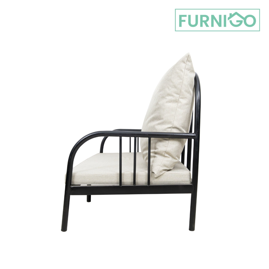 JAGGER 2-1-1 Metal Sofa Set Affordahome