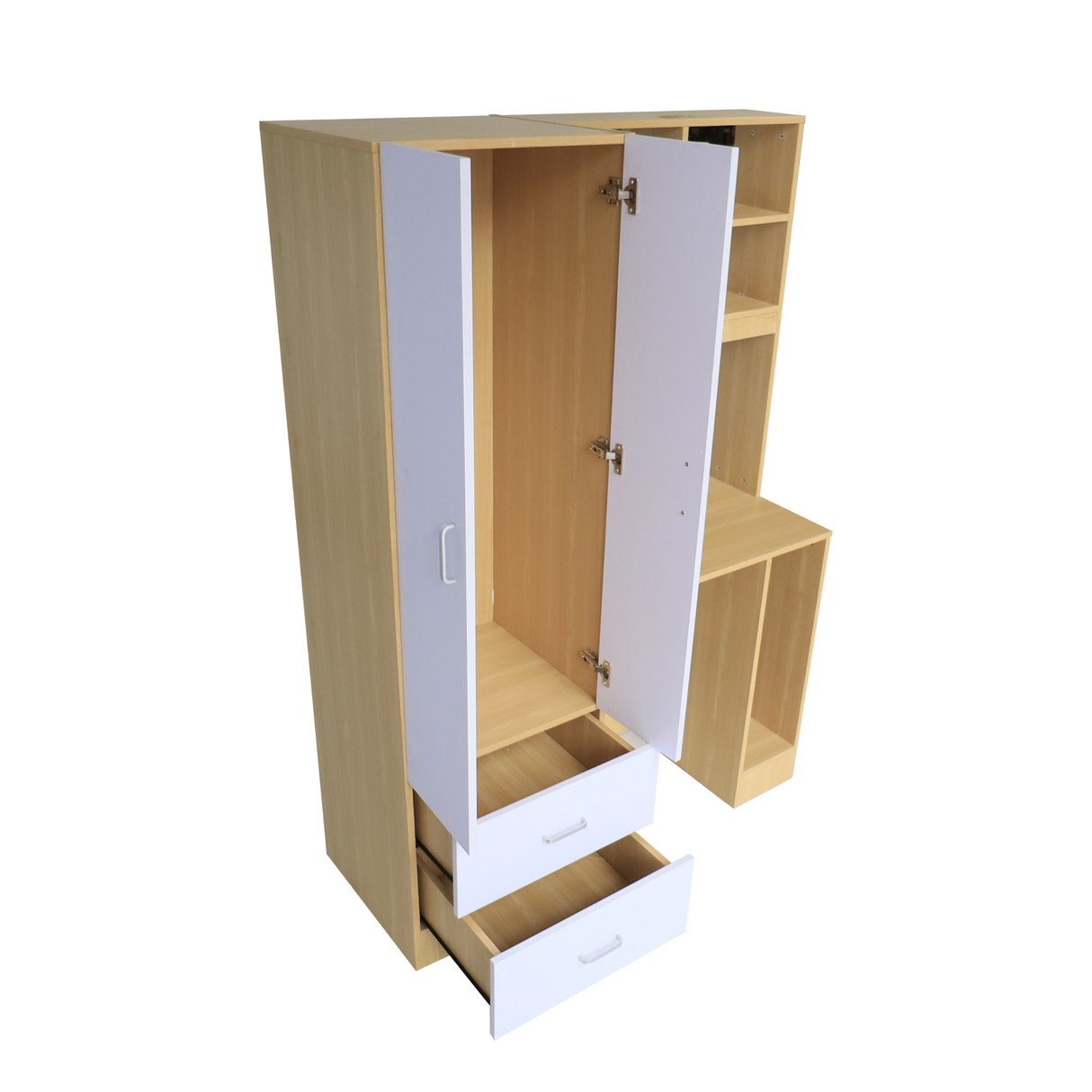 JUSTIN Laminated Study Table with Cabinet Furnigo
