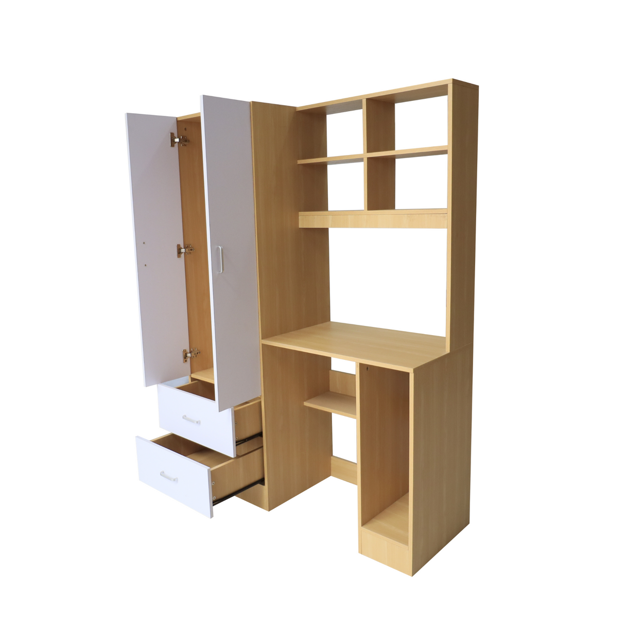 JUSTIN Laminated Study Table with Cabinet Furnigo