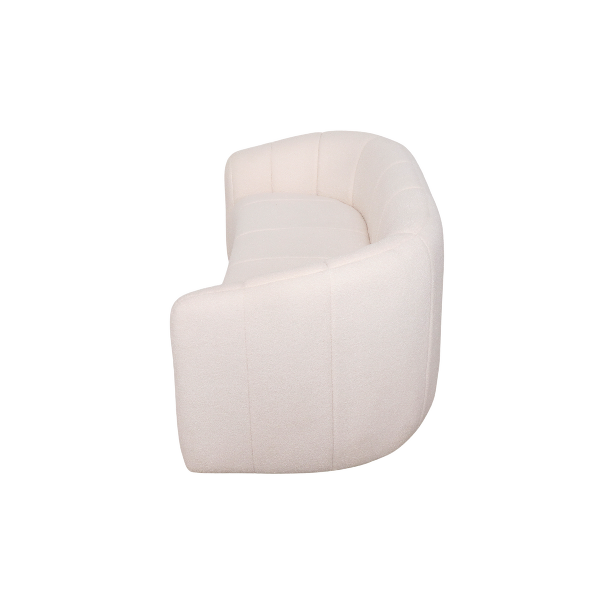 VIANCA 3-Seater Curved Plush Accent Fabric Sofa Affordahome