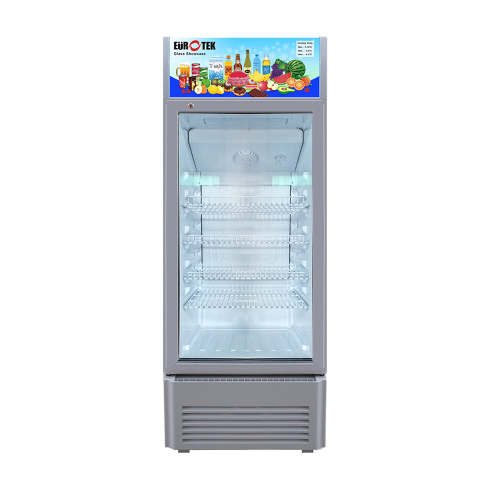 EUROTEK EGS-450IS 16.0 cu.ft INVERTER Glass Showcase Eurotek