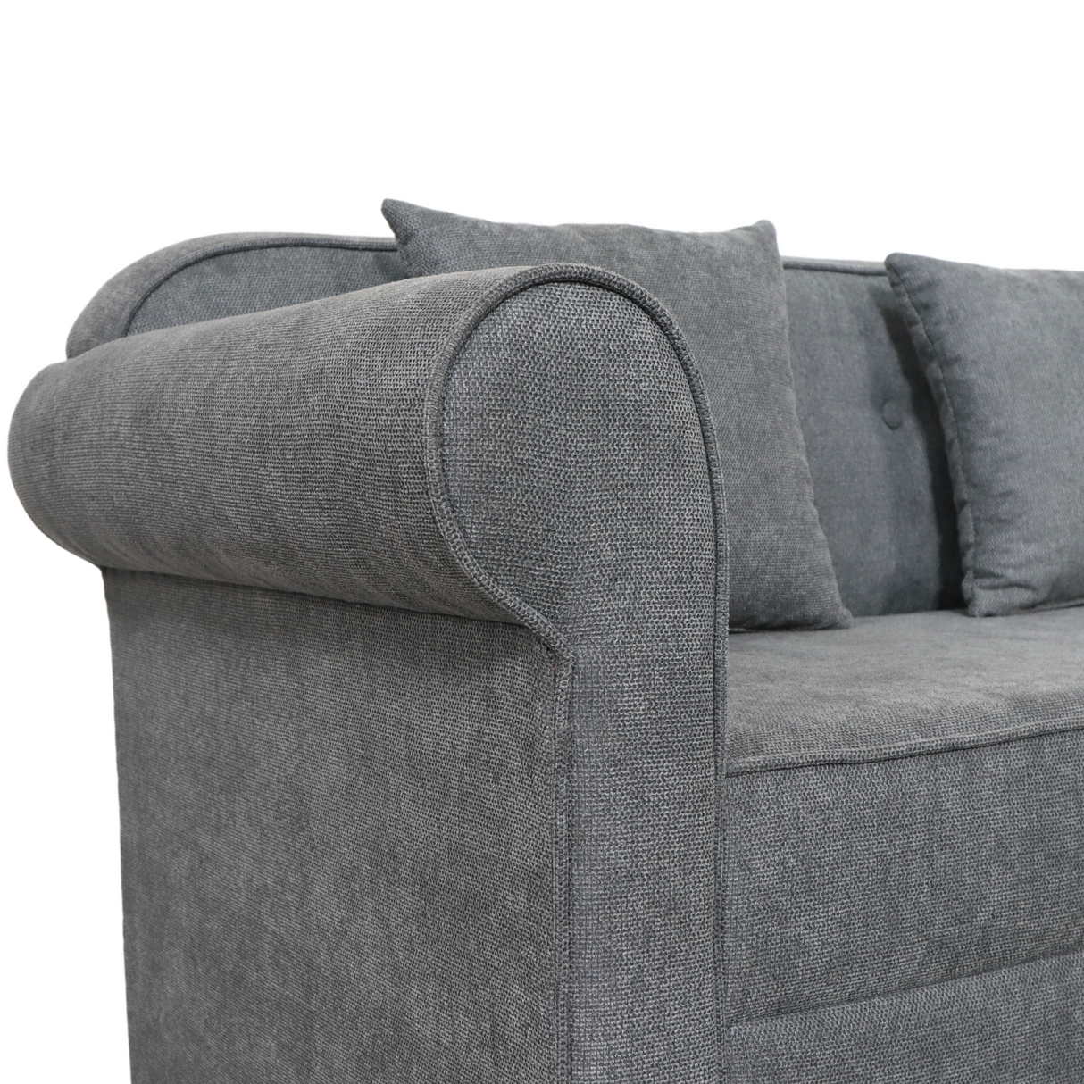 ROME L-SHAPE Fabric Sofa with Ottoman Affordahome