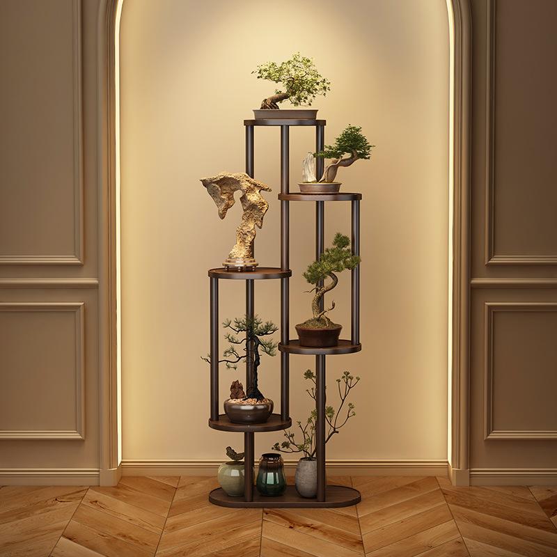 Timberra - Mirexa - ImperialZen Solid Wood Display Shelf - Tea Room / Living Room / Study Timberra