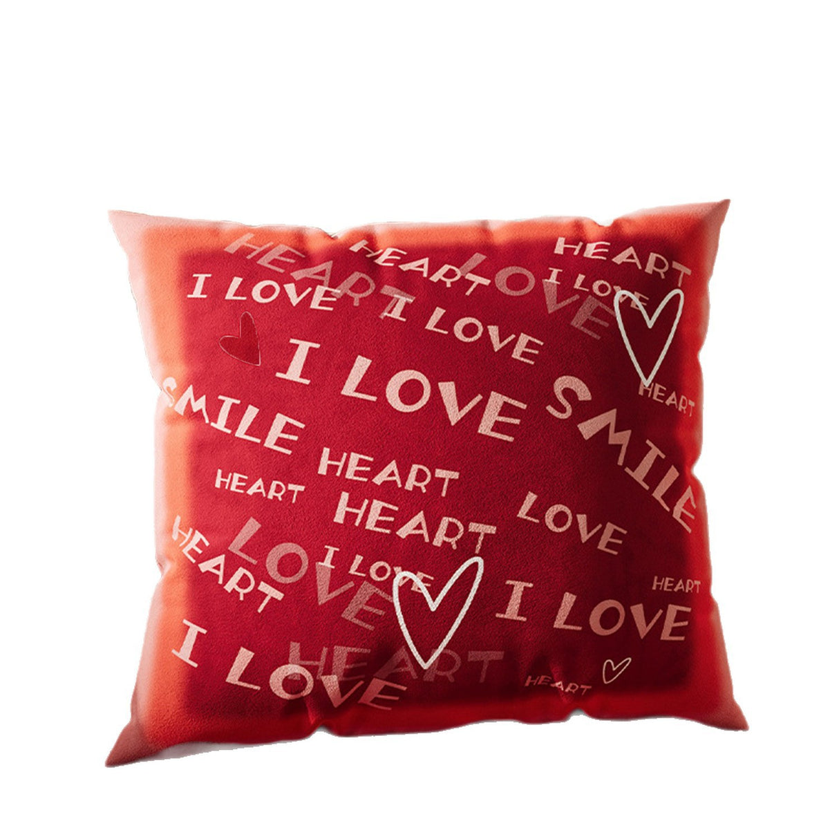 Looma Cupid - Valentines Love Pillow Cover – Romantic Red Cushion Case with “Happy Love” Print - Sofa, Wedding & Home Decor Looma