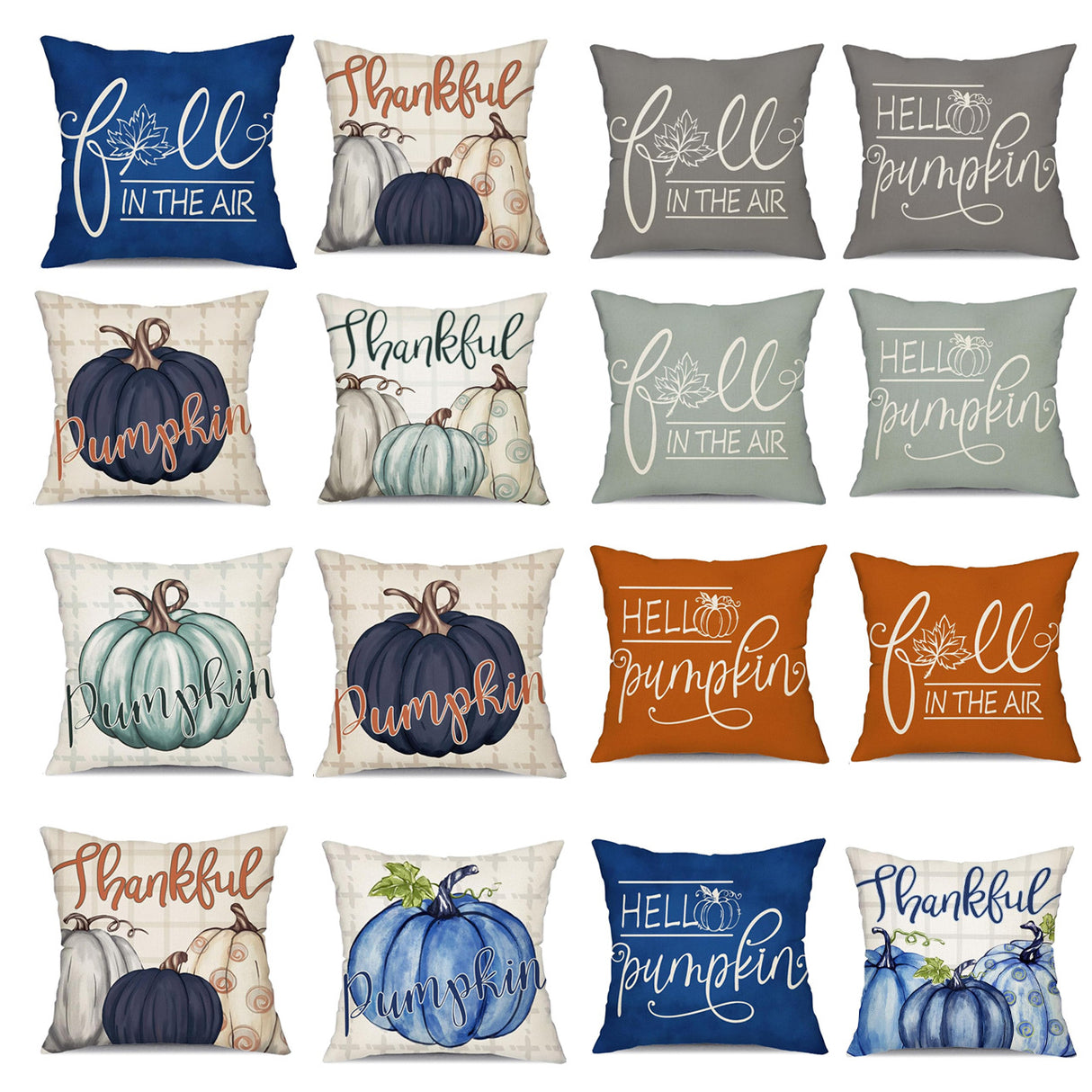 Looma Cozy - Autumn Pumpkin Pillow Cover – Cozy Thanksgiving Cushion Case - Sofa, Living Room & Home Decor Looma