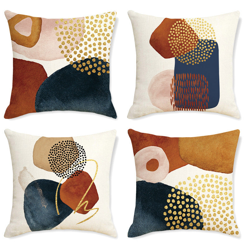 Looma Velora - Morandi Abstract Linen Pillow Cover – Soft Neutral Cushion Case - Sofa, Bed & Modern Home Decor Looma