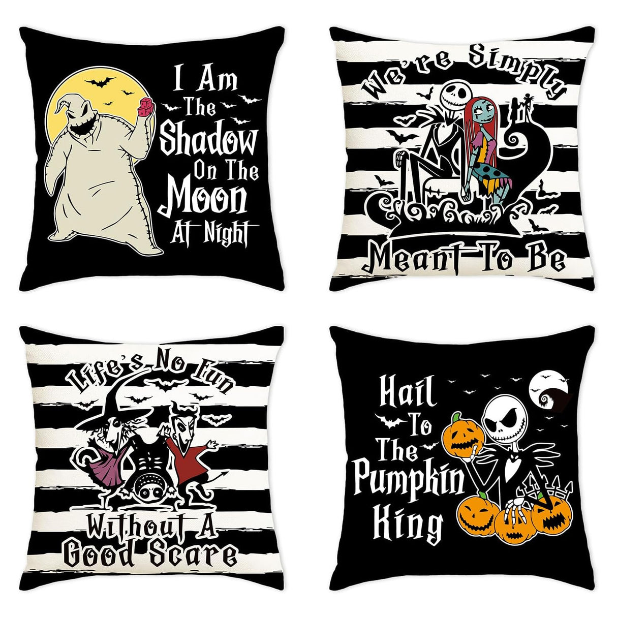 Looma Chris - Nordic Halloween & Christmas Ghost Cartoon Pillow Cover – Funny Day of the Dead Festival Cushion Case for Home Decor - Living Room, Bedroom, Kids Room, Sofa Area Looma