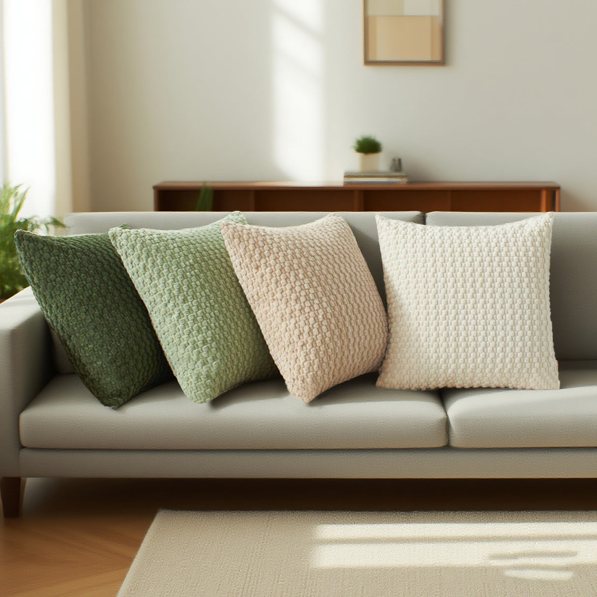 Looma Ley - Bubble Corduroy Cushion Cover – High-End Textured Pillow for Sofa Backrest & Home Decor - Living Room, Bedroom, Sofa Area Looma