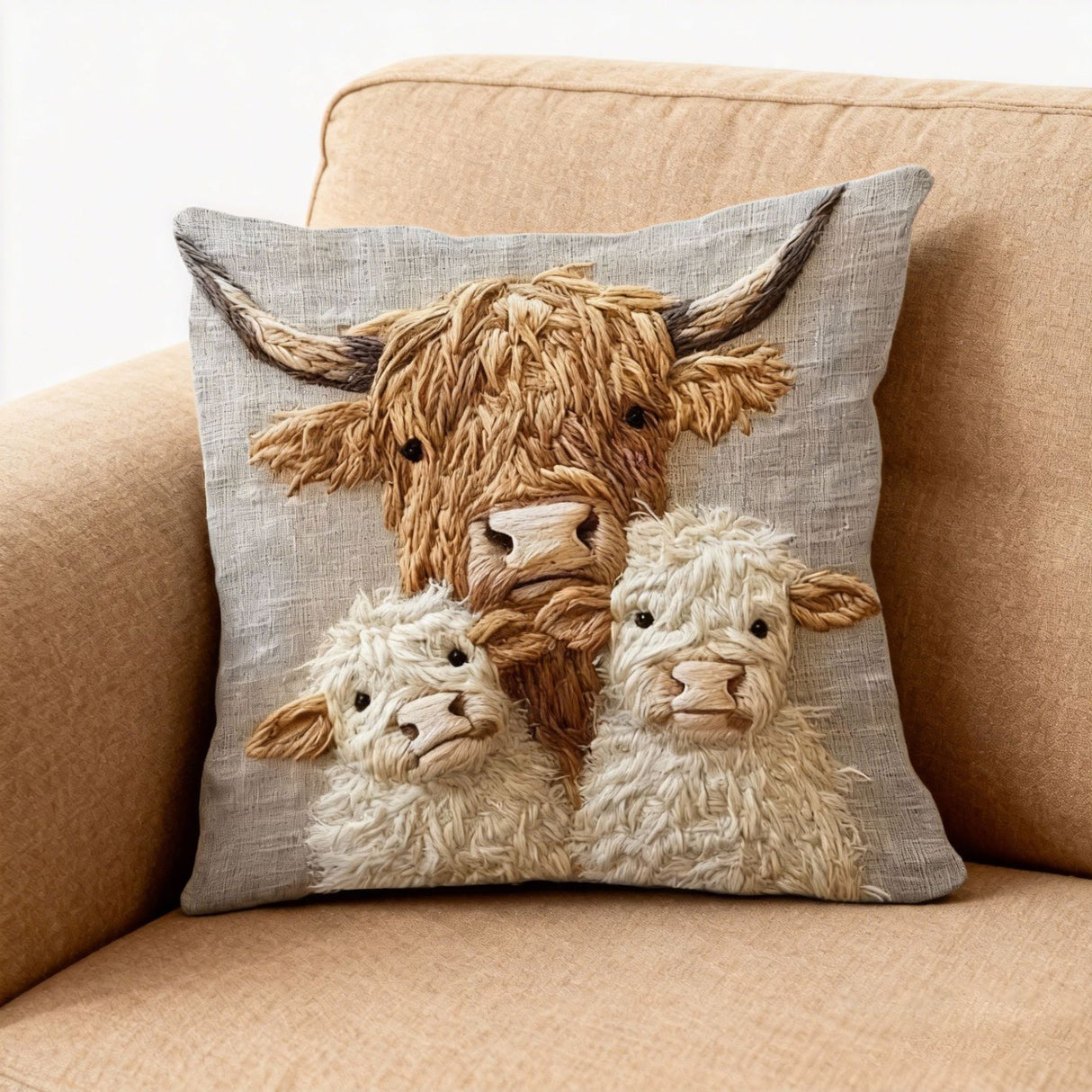 Looma Lom - Cute Donkey & Alpaca Cartoon Plush Pillow Cover – Soft Skin-Friendly Cushion for Sofa & Home Decor - Living Room, Bedroom, Kids Room Looma