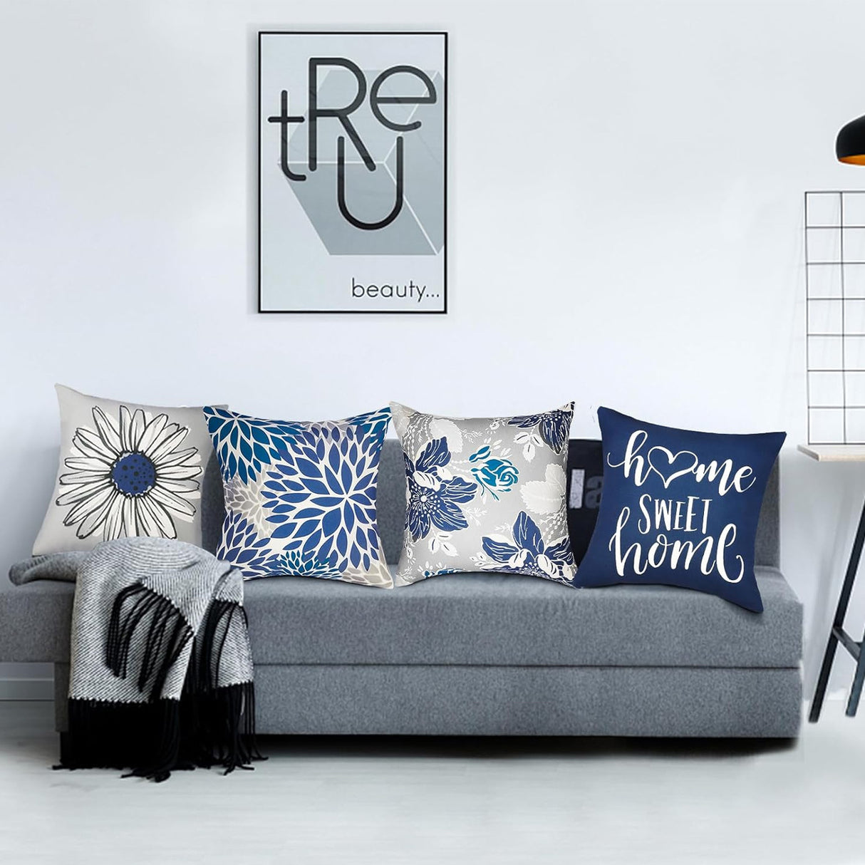 Looma Ryi - Modern Bohemian Striped Letter Pillow Cover – Farmhouse Style Cushion for Living Room Sofa Decor | Direct Manufacturer - Living Room, Bedroom, Sofa Area Looma