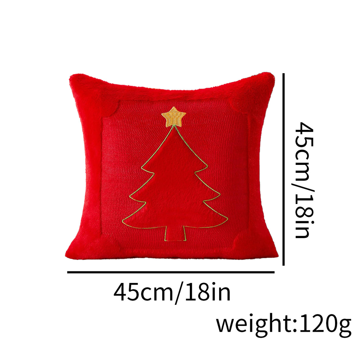 Looma Pilloza - Christmas Tree Embroidered Pillow Cover – Stereo Star Decorative Cushion for Living Room Sofa & Party Decor - Living Room, Bedroom, Sofa Area Looma