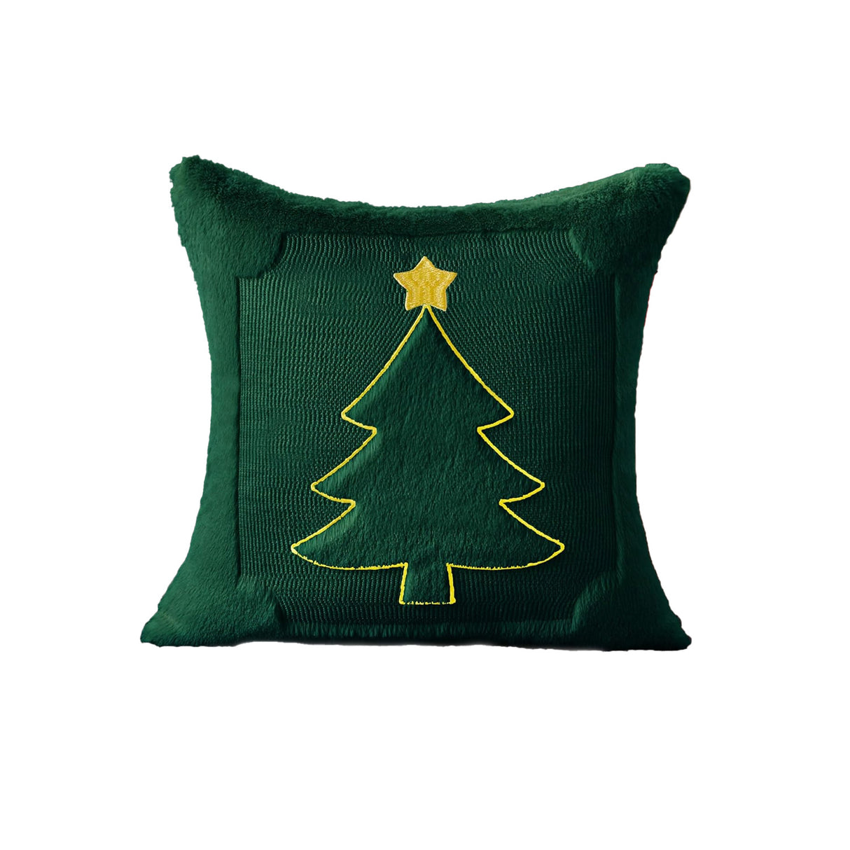 Looma Pilloza - Christmas Tree Embroidered Pillow Cover – Stereo Star Decorative Cushion for Living Room Sofa & Party Decor - Living Room, Bedroom, Sofa Area Looma