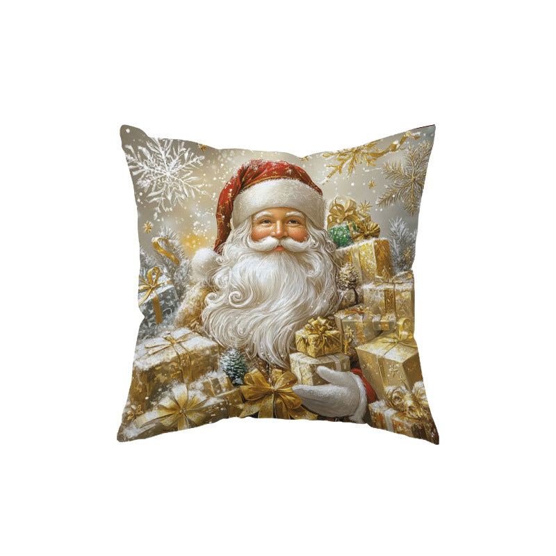 Looma Pilora - Christmas Elk & Snowman Decorative Pillowcase – Festive Cushion Cover for Living Room Sofa | Customizable Design Available - Living Room, Bedroom, Sofa Area Looma