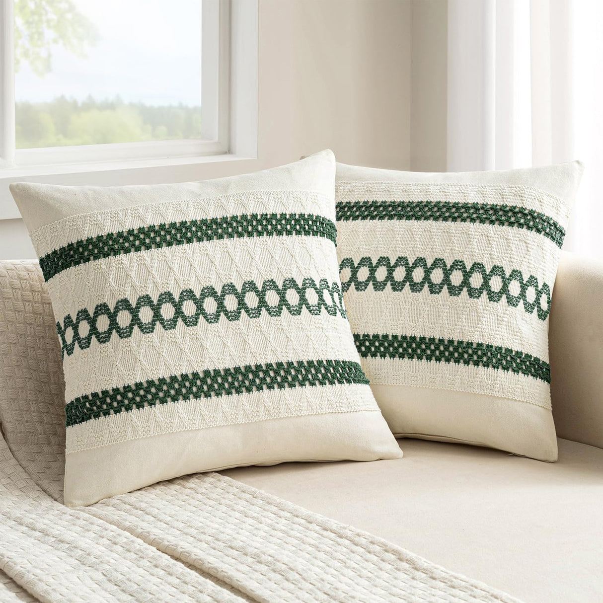 Looma Pilora - American Bohemian Splicing Tassel Pillow Case – Decorative Cushion for Living Room Sofa & Home Styling - Living Room, Bedroom, Sofa Area Looma