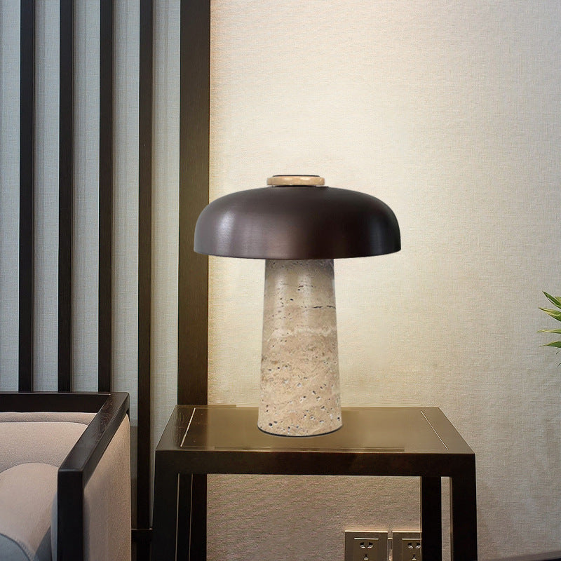 Milano Glow - Aero - N101 - Quiet Luxury Natural Yellow Cave Stone Table Lamp with Elegant Designer Finish, Warm Ambient Lighting for Sophisticated Spaces - Living Room / Bedroom / Bedside / Office Milano