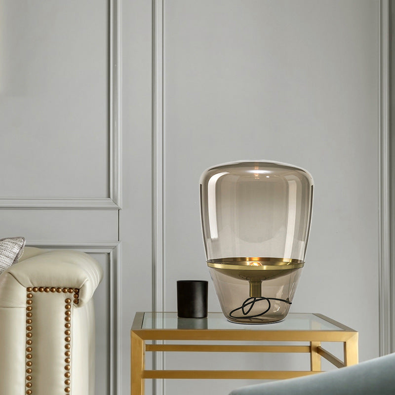 Milano Glow - Auron - N513 - Modern Minimalist Glass Table Lamp with Designer Aesthetic, Elegant Ambient Lighting for Contemporary Spaces - Living Room / Bedroom / Bedside / Hotel / Club Milano