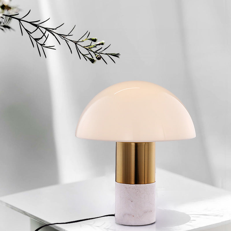 Milano Glow - Auno - N154 - Post-Modern Nordic Marble Table Lamp with Romantic Designer Style, Soft Ambient Lighting for Elegant and Cozy Spaces - Living Room / Bedroom / Bedside Milano