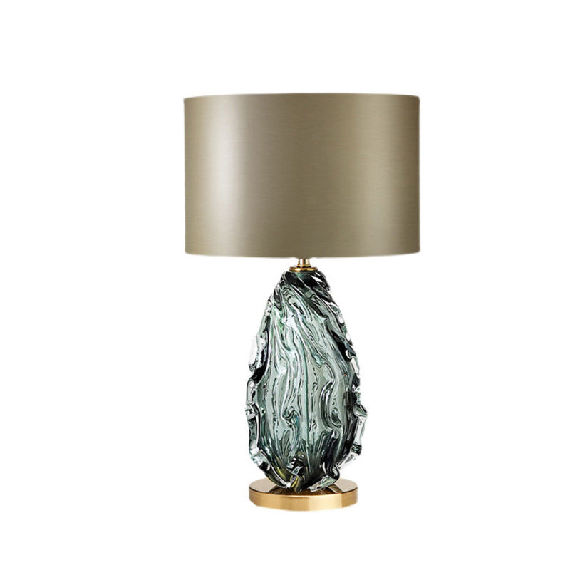 Milano Glow - Arixel - N701 Glaze - Post-Modern Nordic Fabric and Crystal Glass Table Lamp with Light Luxury Designer Style, Soft Ambient Lighting for Elegant and Cozy Spaces - Living Room / Bedroom / Bedside / Study Milano
