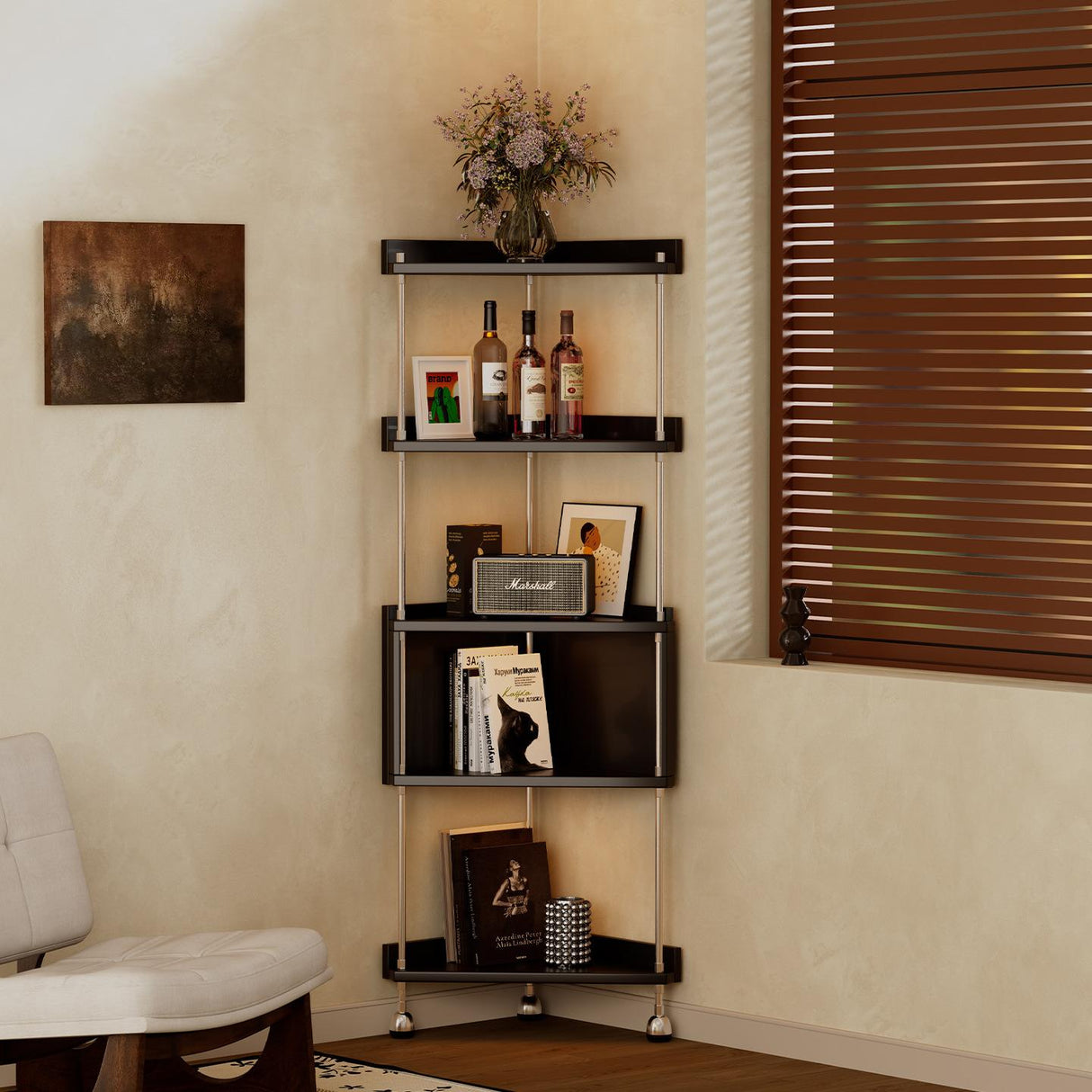 Timberra - Mystic - TriCorner Multifunctional Storage Cabinet - Living Room / Bedroom Timberra