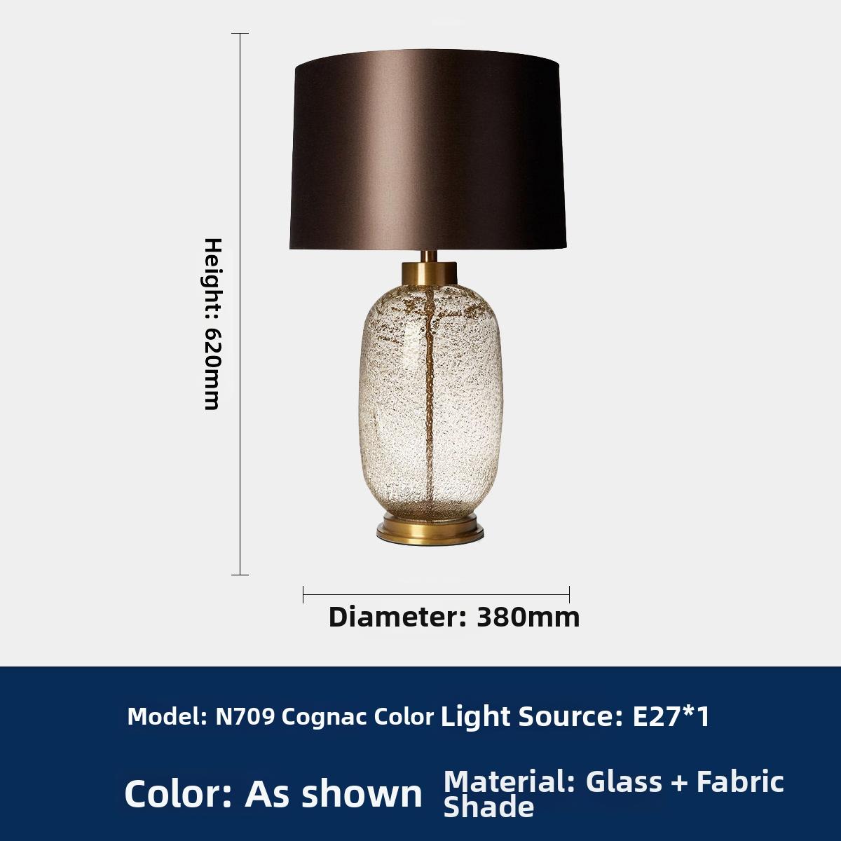Milano Glow - Arixel - N701 Glaze - Post-Modern Nordic Fabric and Crystal Glass Table Lamp with Light Luxury Designer Style, Soft Ambient Lighting for Elegant and Cozy Spaces - Living Room / Bedroom / Bedside / Study Milano