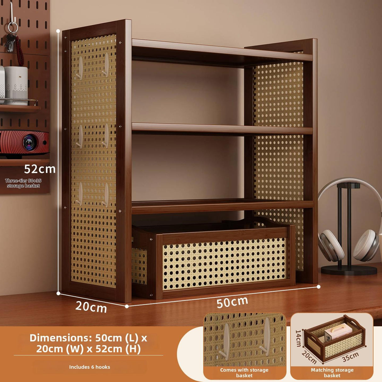 Timberra - Miracle - DeskMate Bookshelf Storage Rack - Office / Study Timberra