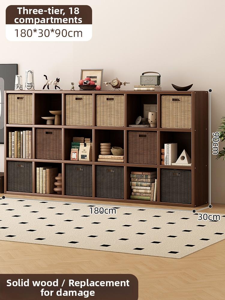 Timberra - Merry02 - LatticeWood Floor-Standing Storage Rack - Living Room Timberra