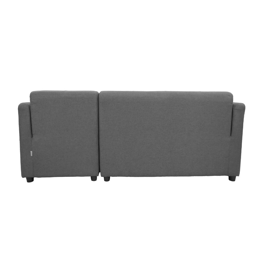 MELO Mini L-Shape Fabric Sofa with Ottoman Affordahome