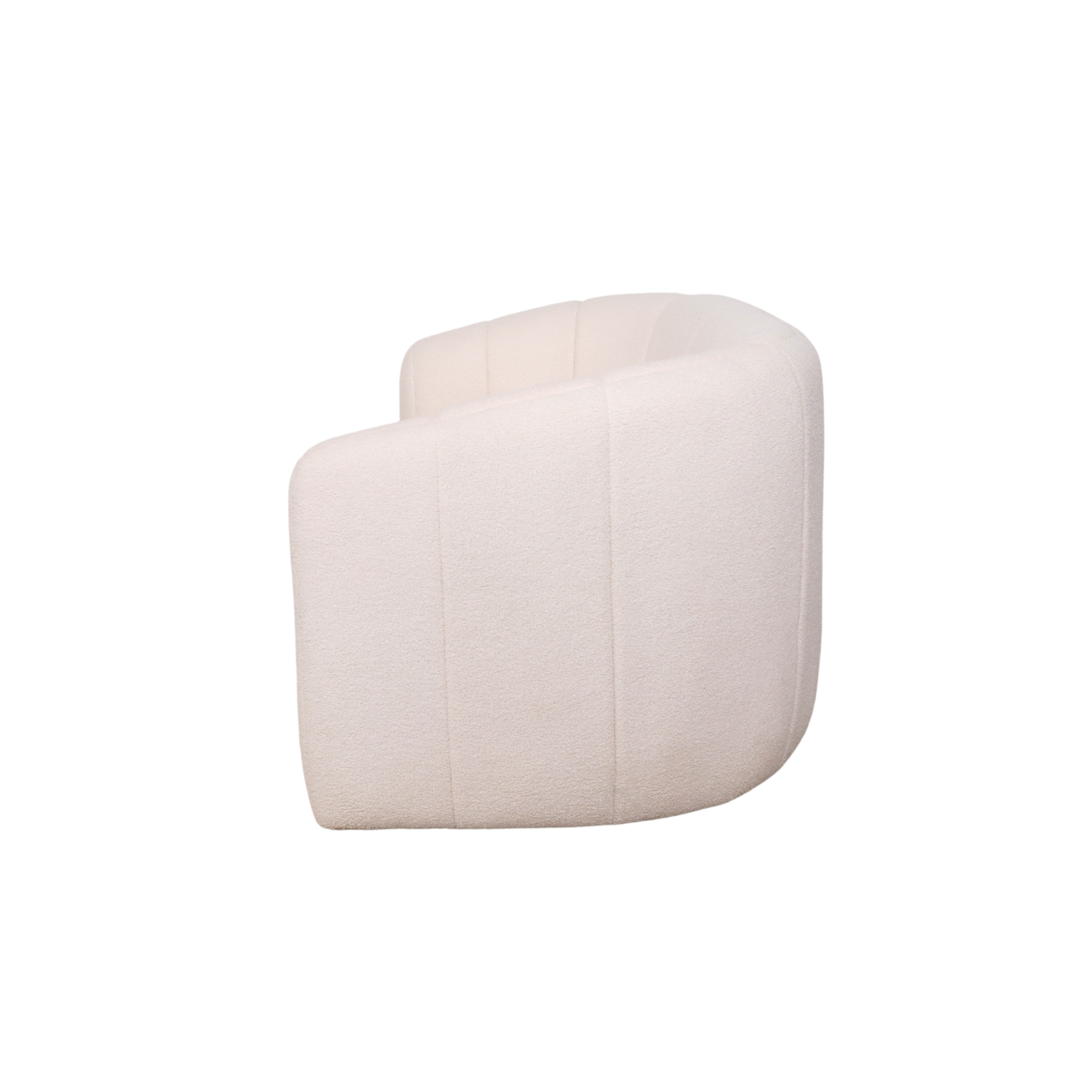 VIANCA 3-Seater Curved Plush Accent Fabric Sofa AF Home