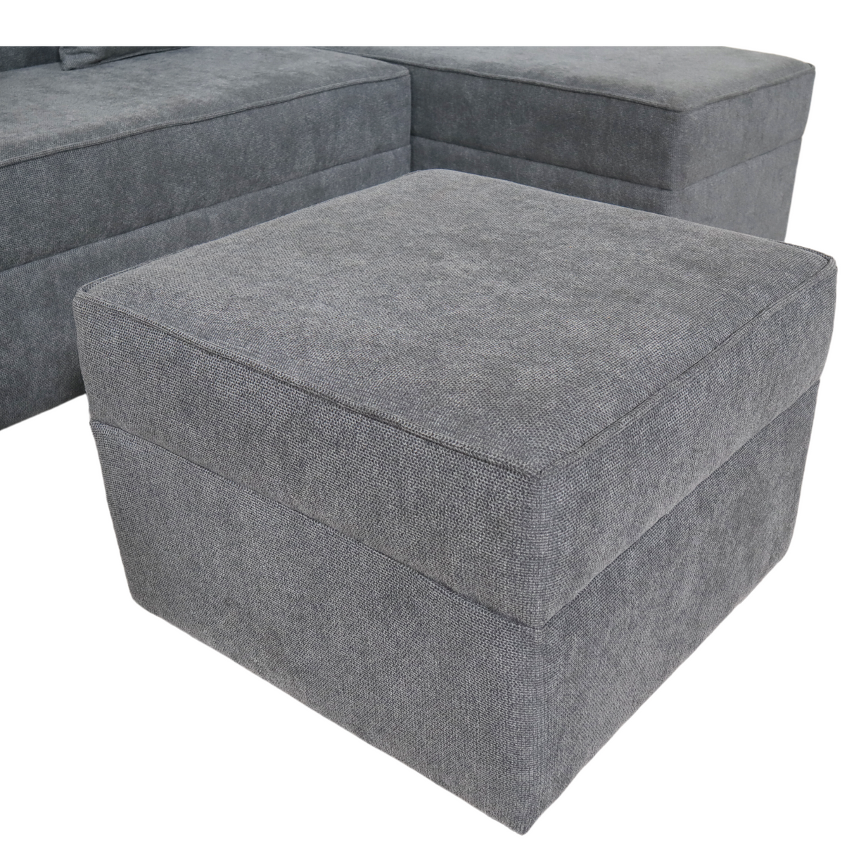 ROME L-SHAPE Fabric Sofa with Ottoman Affordahome