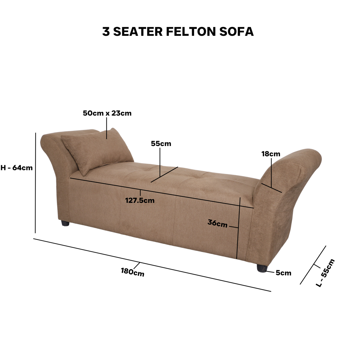 Felton Bench Sofa Affordahome