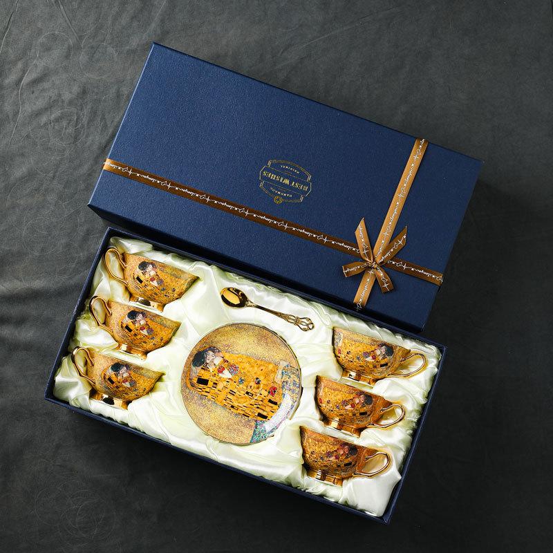 CUPURA Tiro - Royal Palace Coffee Cup & Saucer Set - Vintage English Afternoon Tea Gift with Box CUPURA