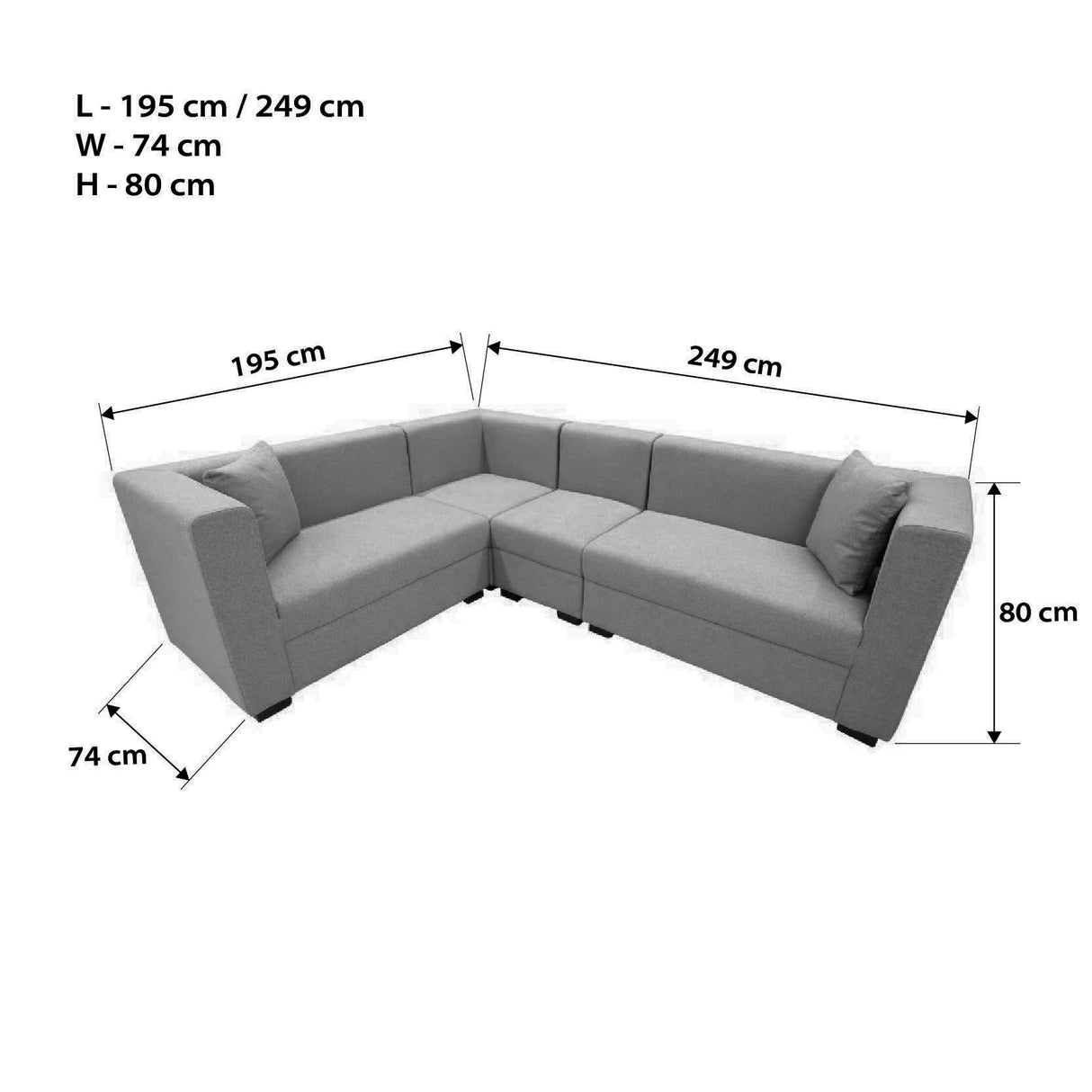 AMANDA L-SHAPE SOFA Furnigo