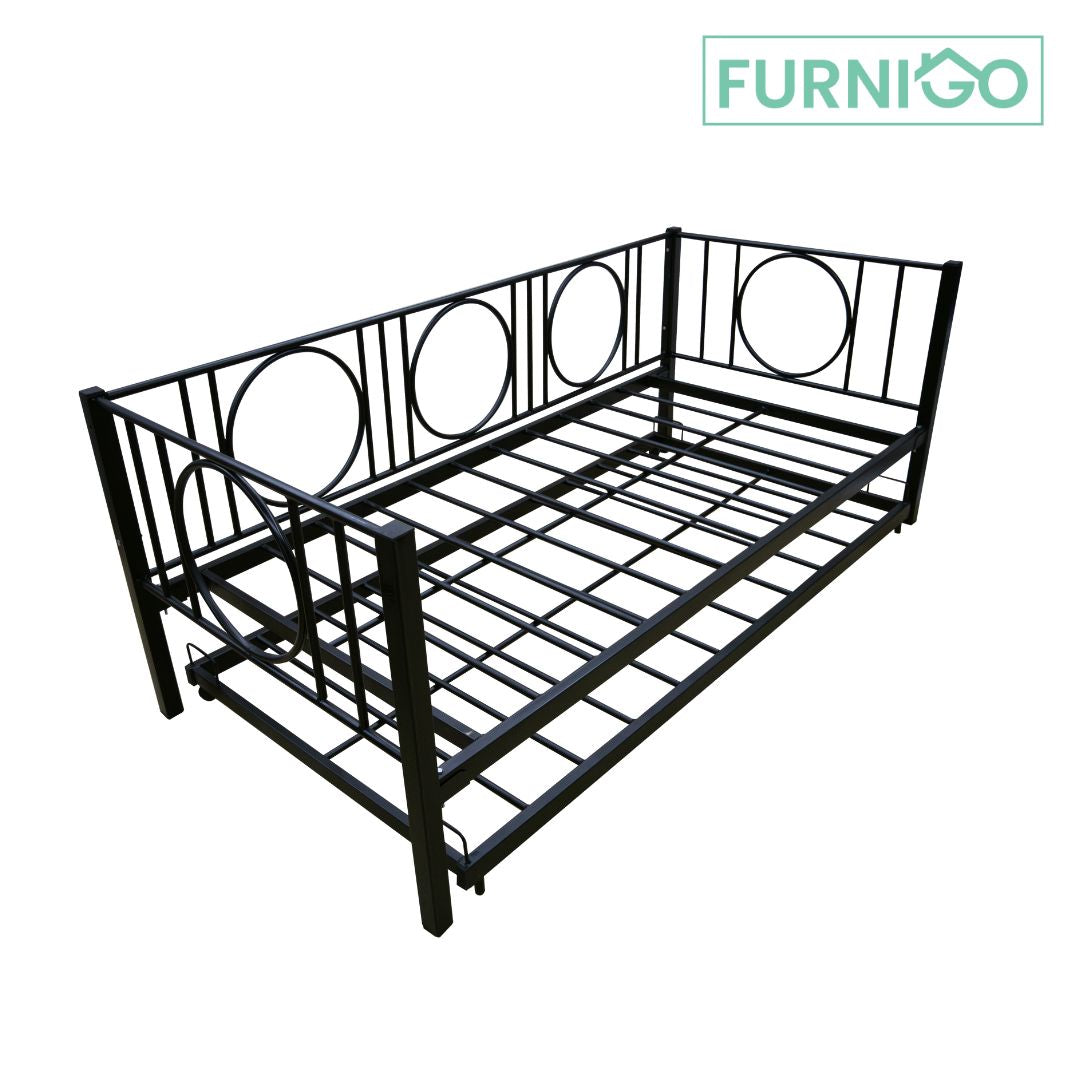 BRODY Metal Daybed w/ Pullout Furnigo
