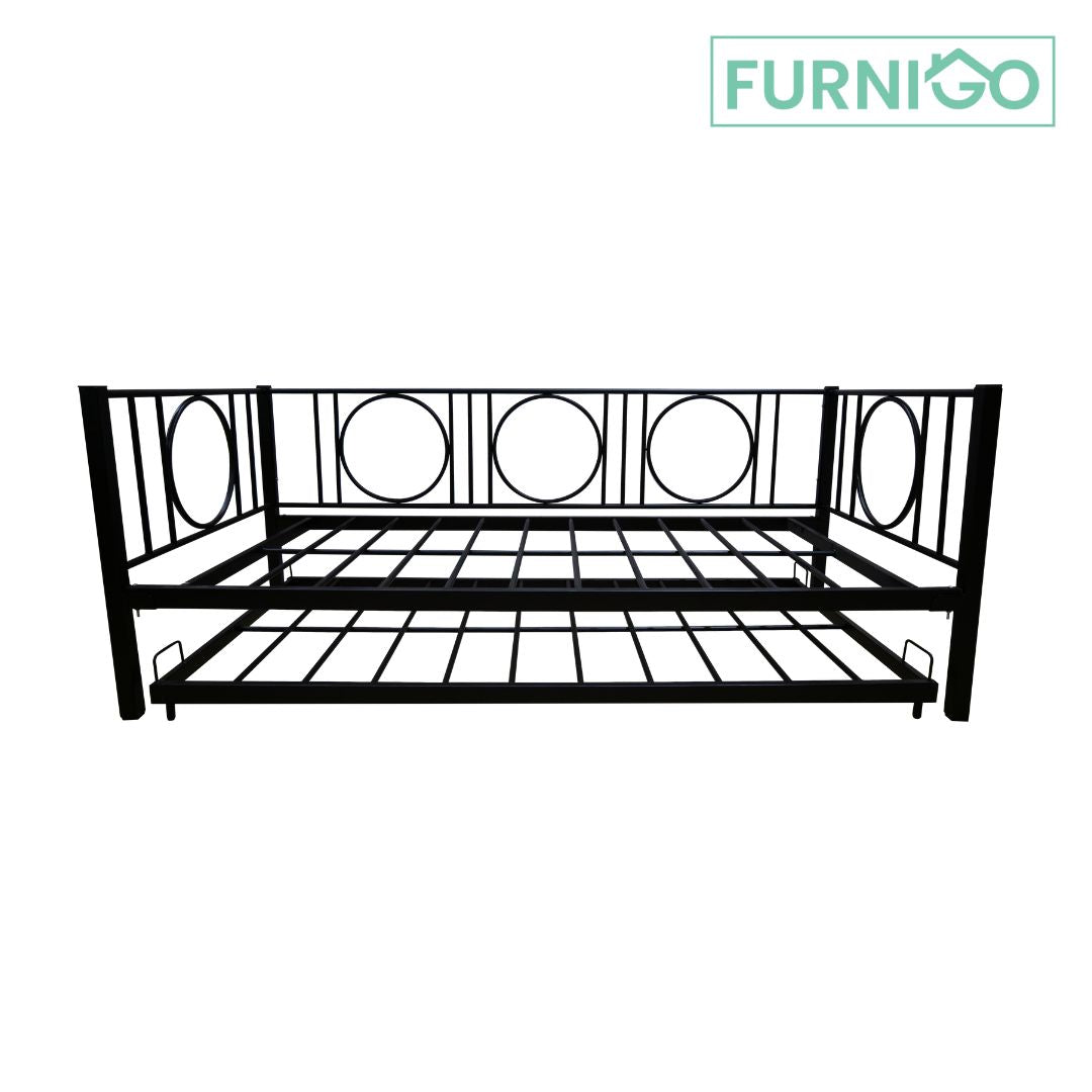 BRODY Metal Daybed w/ Pullout Furnigo
