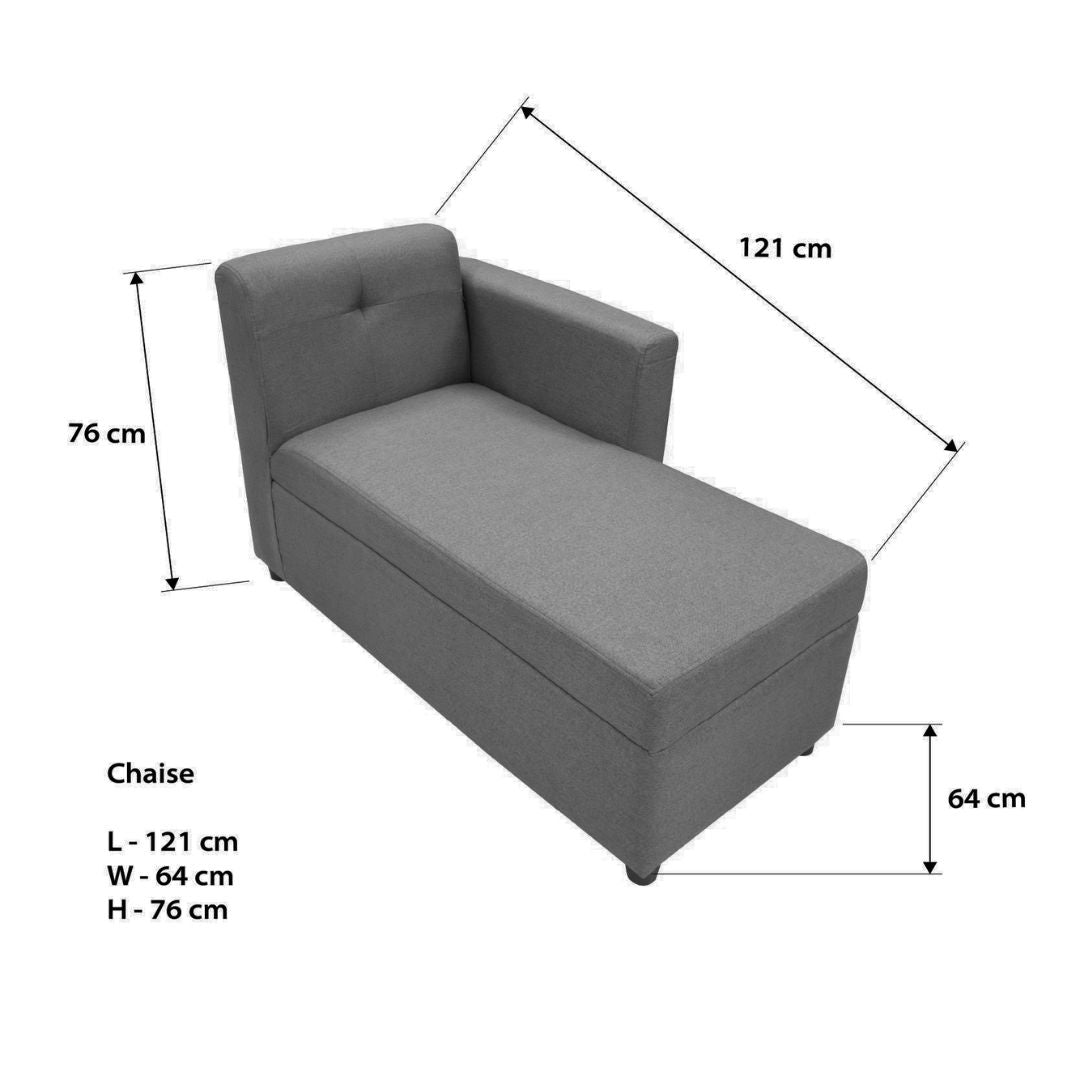 MELO Mini L-Shape Fabric Sofa with Ottoman Affordahome