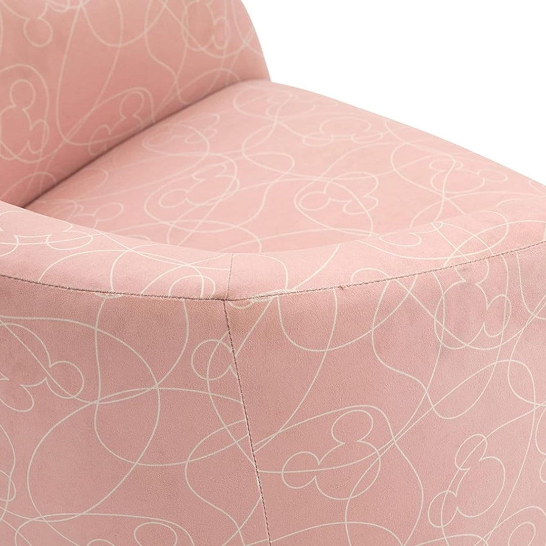 Mickey Mouse Pink Abstract Swivel Accent Chair Style Disney Home