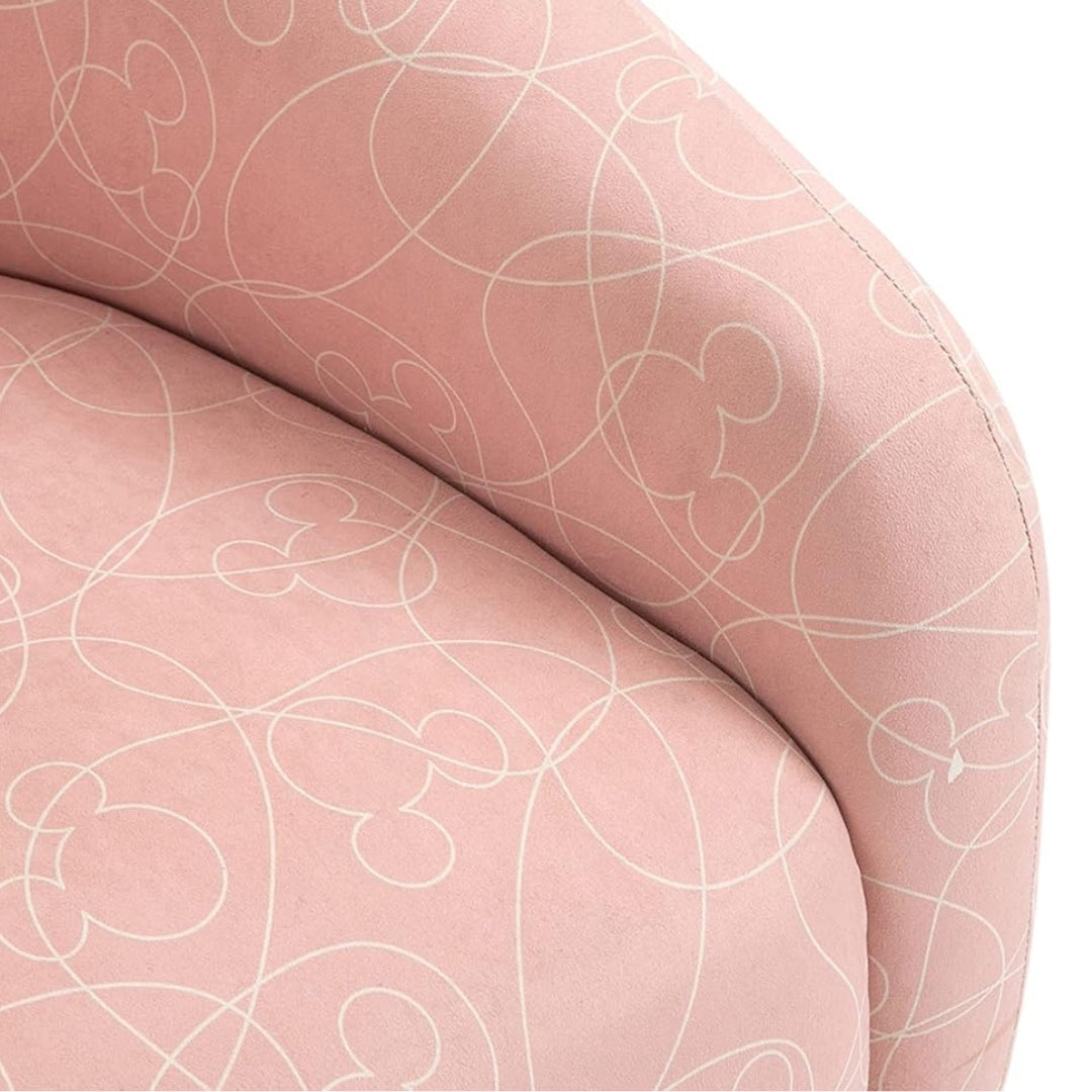 Mickey Mouse Pink Abstract Swivel Accent Chair Style Disney Home