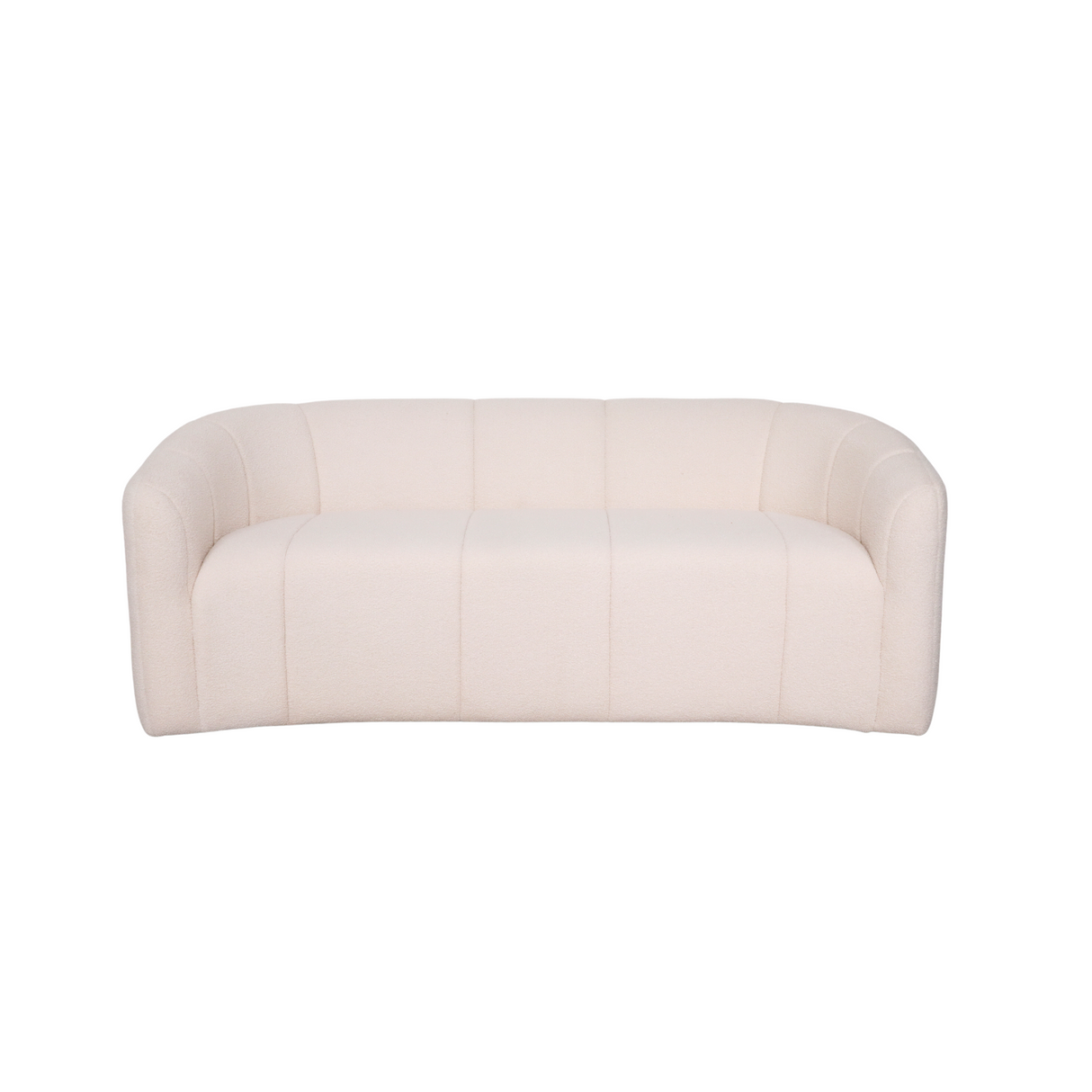 VIANCA 3-Seater Curved Plush Accent Fabric Sofa Affordahome