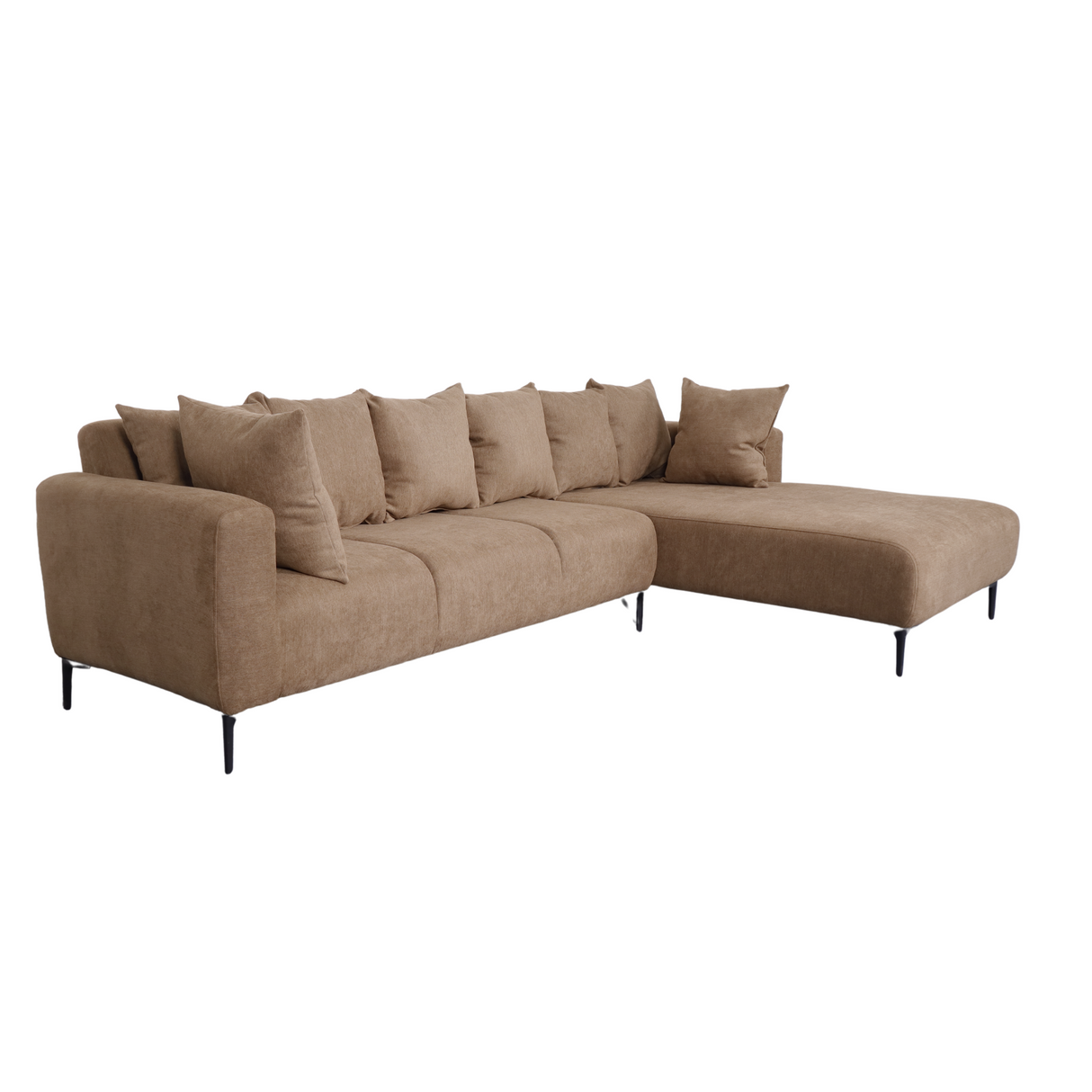 VALENTINO L-Shape Fabric Sofa Affordahome