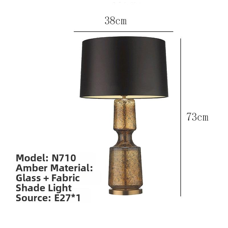 Milano Glow - Arixel - N701 Glaze - Post-Modern Nordic Fabric and Crystal Glass Table Lamp with Light Luxury Designer Style, Soft Ambient Lighting for Elegant and Cozy Spaces - Living Room / Bedroom / Bedside / Study Milano