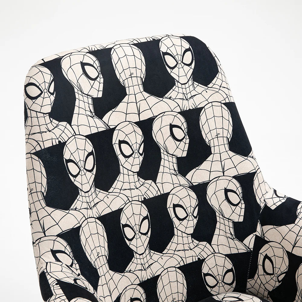 Spider-Man Black/White Swivel Accent Chair Tron Style Disney Home