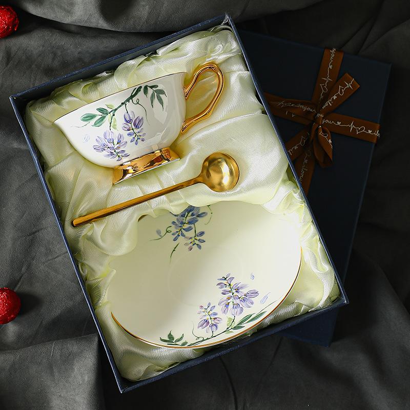 CUPURA Wiro - European Coffee Cup & Saucer - Elegant British Afternoon Tea Set, Premium Gift Souvenir CUPURA