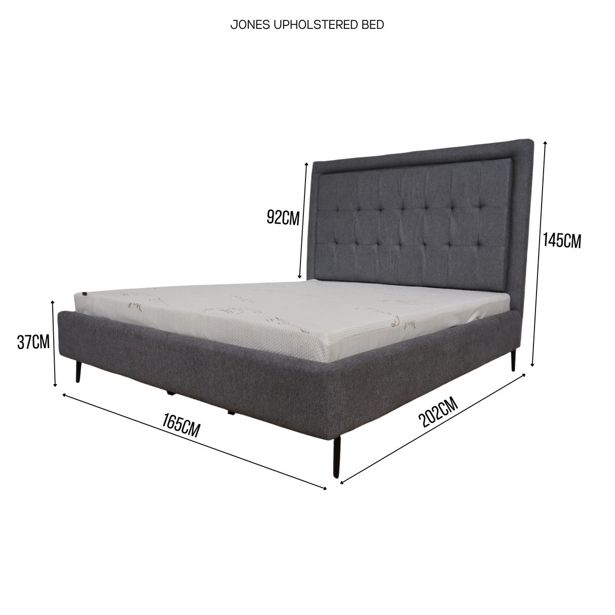 JONES Upholstered Bed Frame Affordahome