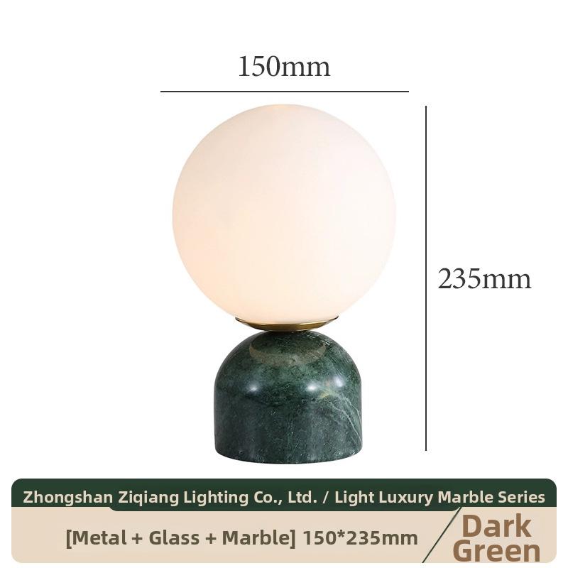 Milano Glow - Alea - N132 - Nordic Marble Table Lamp with Minimalist Designer Style, Aesthetic Ambient Lighting for Modern and Cozy Spaces - Bedroom / Bedside / Desk / Hotel Milano