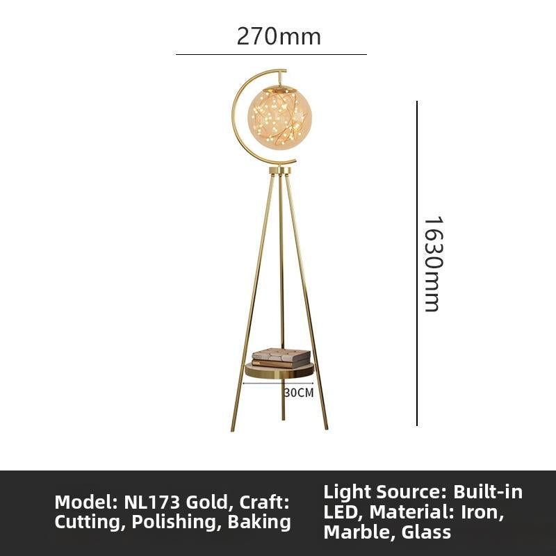 Milano Glow - Arixa - NL126 - Nordic Modern Floor Lamp with Built-in Storage, Simple Designer Lighting for Functional and Stylish Spaces - Living Room / Bedroom / Bedside / Study Milano