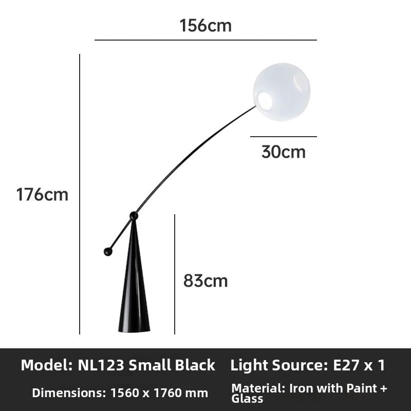 Milano Glow - Aerisio - Nl121 - Nordic Fisherman Floor Lamp with Sculptural Designer Form, Artistic Ambient Lighting for Modern Statement Interiors - Living Room / Bedroom / Sofa Area / Model Room Milano