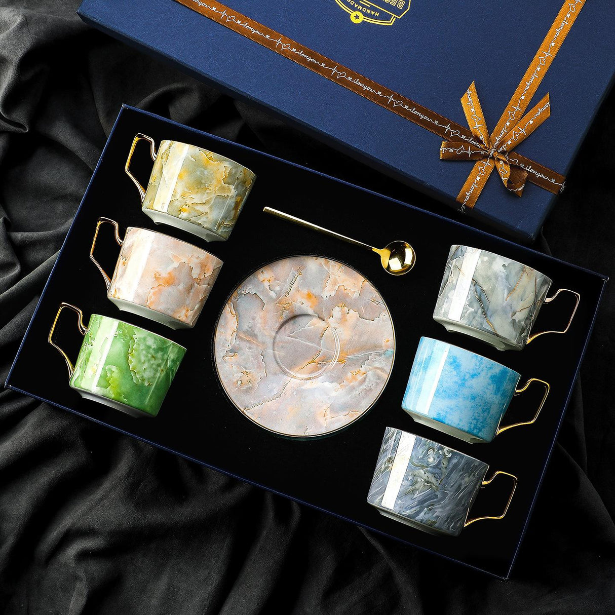 CUPURA Meno - Luxury Ceramic Coffee Cup Set with Gift Box - Elegant Tea & Coffee Set for Birthdays, Weddings & Housewarming CUPURA
